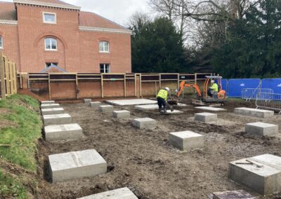 Construction work at the Norham St Edmund site