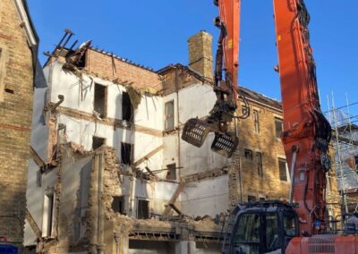 Demolition work at the Norham St Edmund site