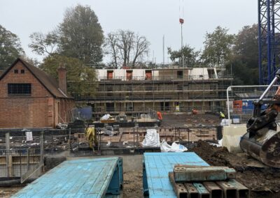 Construction work at the Norham St Edmund development